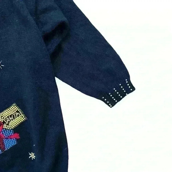 Victoria Harbour Woman Beaded Cowl Christmas Sweater Size 3X Slouchy Tunic - Picture 7 of 15